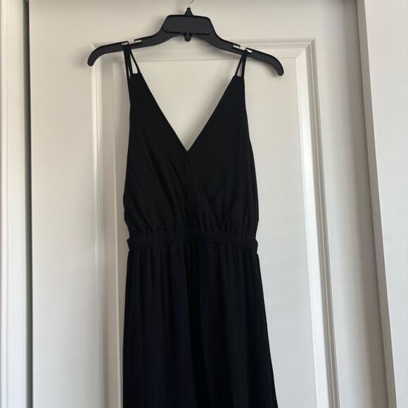 Lulus Lost in Paradise Black Maxi Dress V Neck Essential Strappy Sz S - Picture 13 of 13
